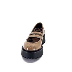 Ivoire0130a Ivoire 1M4883 Cuir Vernis Marron Mocassins