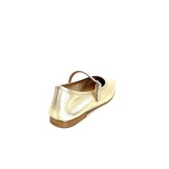 We Do Ivoire 55362 Cuir Metal Dore Ballerines