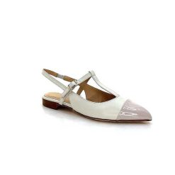 Ivoire0347b Ivoire Ch788 Cuir Creme Ballerines