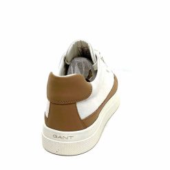 Gant Gant Avona Sneaker Textile Off White Cuir Marron Baskets