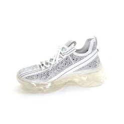 Steve Madden Steve Madden Maxima R Textile Blanc Strass Baskets