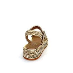 Ivoire0467a Fiorina S148 J738 Raffia Or Creme Plateformes