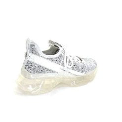 Steve Madden Steve Madden Maxima R Textile Blanc Strass Baskets