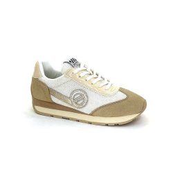 No Name No Name City Run Jogger W Daim Beige Textile Blanc Baskets