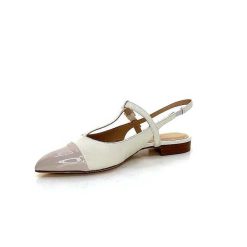 Ivoire0347b Ivoire Ch788 Cuir Creme Ballerines