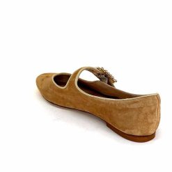 Ivoire0532 Ivoire H447 Sf28 Daim Camel Ballerines