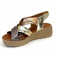 Ivoire0375a Ivoire Aires Cuir Multi Metal Plateformes