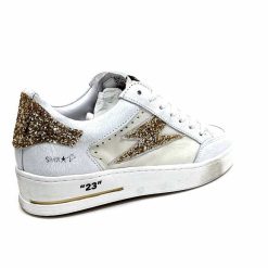 Semerdjian Semerdjian Smr Noubar 11464 Cuir Blanc Glitter Or Baskets