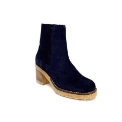 Ivoire0036a Ivoire Cv6104 Daim Bleu Marine Bottines