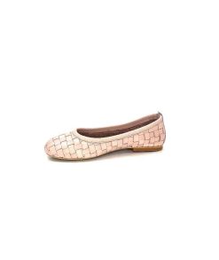 355-ivoire Ivoire 35.45.E201 Cuir Rose Ballerines