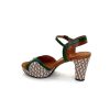 Chie Mihara Chie Mihara Eny Cuir Vert Marron Beige Sandales