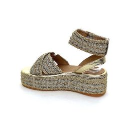 Ivoire0467a Fiorina S213 Flo 699 Raffia Dore Strass Plateformes