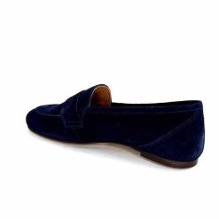 Ivoire0209b Ivoire 10648 Daim Bleu Marine Mocassins