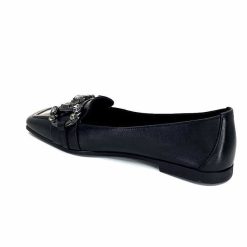 398-ivoire Ivoire 1M23035 Cuir Noir Ballerines