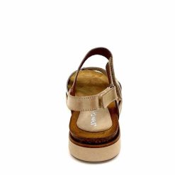 Ivoire0576a Xapatan 1633 Cuir Beige Blanc Or Plateformes