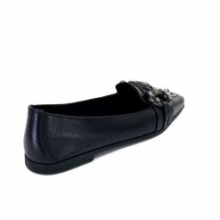 398-ivoire Ivoire 1M23035 Cuir Noir Ballerines