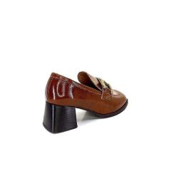 We Do Ivoire 11301A Cuir Vernis Marron Mocassins