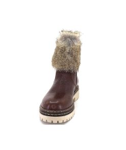 Ivoire-354 Ivoire 108523 Cuir Graine Marron Bottines