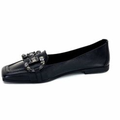 398-ivoire Ivoire 1M23035 Cuir Noir Ballerines