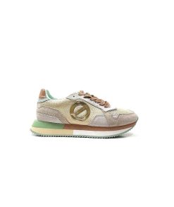 No Name No Name Mia Jogger Daim Textile Beige Pastel Vert Baskets