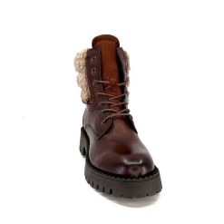 Ivoire0460a Ivoire Viyan Cuir Marron Bottines