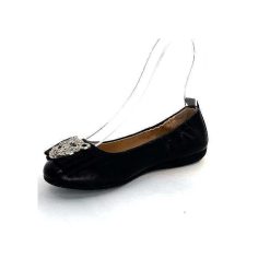 la ballerina La Ballerina N11-01 Cuir Noir Bijoux Ballerines