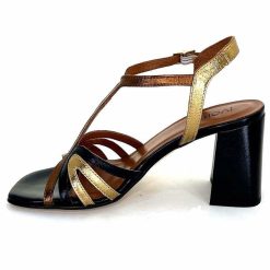 Ivoire0352 Ivoire K252 Mare 2 Cuir Noir Bronze Sandales