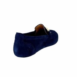 Ivoire0209b Ivoire 12875 Daim Bleu Marine Mocassins