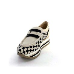 Softwaves Softwaves 7.7864-009 Cuir Creme Noir Mocassins