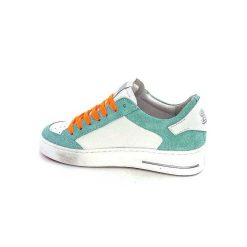 Semerdjian Semerdjian Smr Noubar 11490 Cuir Blanc Daim Turquoise Baskets