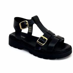 We Do Ivoire 45420A Cuir Noir Plateformes