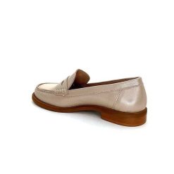 elisa lanci - lady shoes Ivoire Elsa N252 Cuir Beige Nacre Mocassins