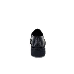 Ivoire0104a Ivoire 52195 Cuir Noir Daim Noir Mocassins