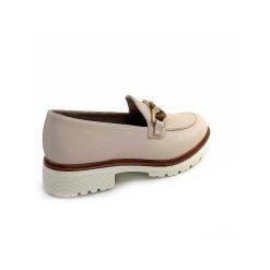 Ivoire0130a Ivoire 8B5118 Cuir Creme Mocassins