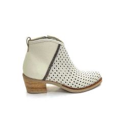 MKD Mkd Ferial Cuir Creme Blanc Bottines Ete