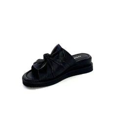 Ivoire-354 Ivoire 107911 Cuir Noir Mules