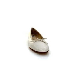 l'arianna L'Arianna 1705 Cuir Vernis Creme Ballerines