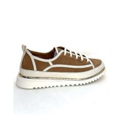 XSA Xsa 9951 Cuir Daim Beige Marron Baskets