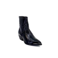 Ivoire0341a Ivoire Ar232 Cuir Noir Bottines