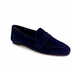 Ivoire0209b Ivoire 10648 Daim Bleu Marine Mocassins