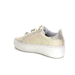 Méliné Meline Pf 7 Acc Var 9102 Cuir Beige Bijoux Baskets