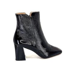 Ivoire0347b Ivoire Ch6556 Cuir Vernis Noir Bottines