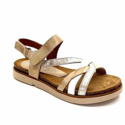 Ivoire0576a Xapatan 1633 Cuir Beige Blanc Or Plateformes