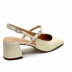 Ivoire0104a Ivoire A53097 Cuir Creme Escarpins