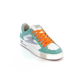 Semerdjian Semerdjian Smr Noubar 11490 Cuir Blanc Daim Turquoise Baskets