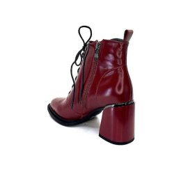 Elue Par Nous Elue Par Nous Paliki Cuir Rouge Bottines