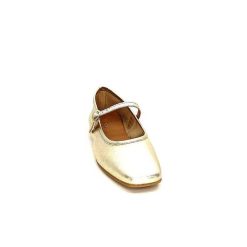 We Do Ivoire 55362 Cuir Metal Dore Ballerines