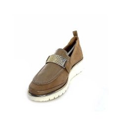 XSA Xsa 9977 Cuir Vernis Daim Beige Mocassins