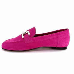 Ivoire0209b Ivoire 12807 Daim Fuchsia Mocassins