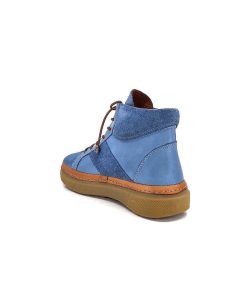 355-ivoire Ivoire 24721 Daim Bleu Bottines